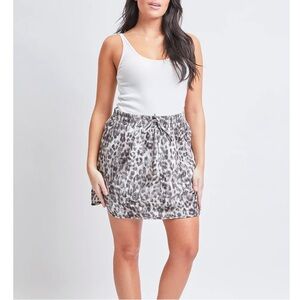Royalty For Me Gray Leopard  Skirt